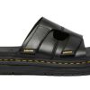 Men * | Dr. Martens Daxton Leather Slide Sandals Store Black