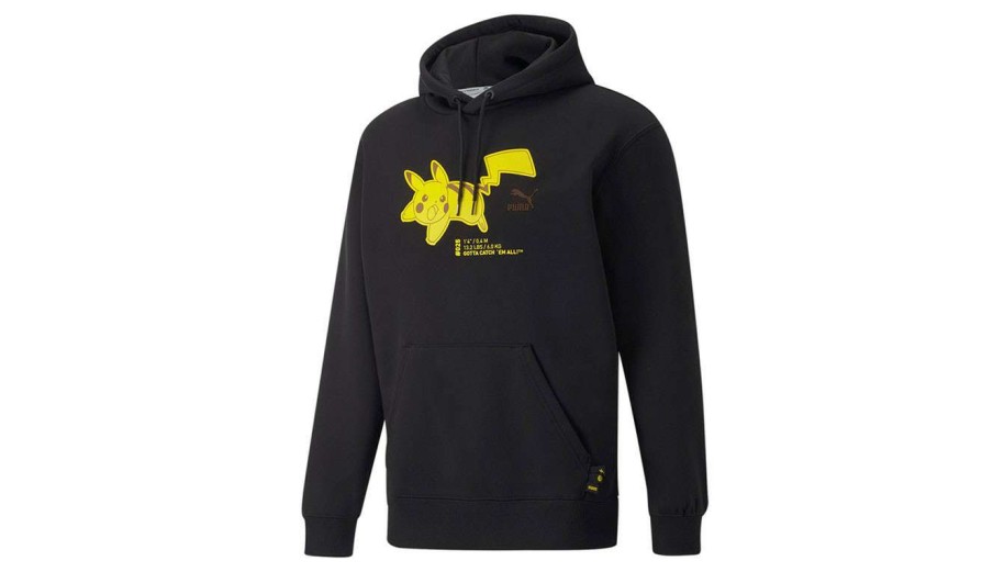 Clothing * | Puma X Pokemon Men'S Hoodie Unique Black