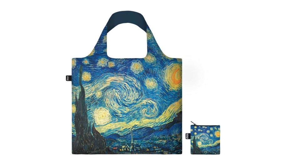 Bags * | Loqi Vincent Van Gogh The Starry Night Recycled Bag Clearance Blue