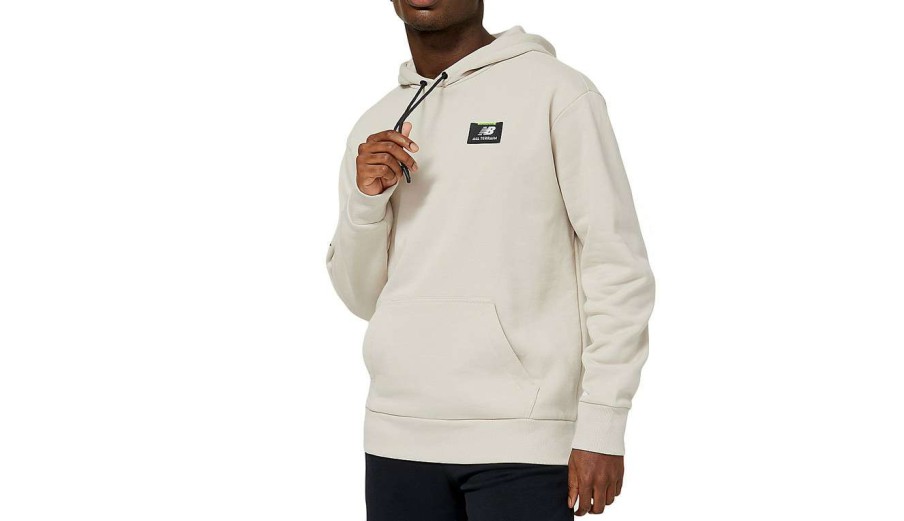 Clothing * | New Balance At Hoodie Discount Online White