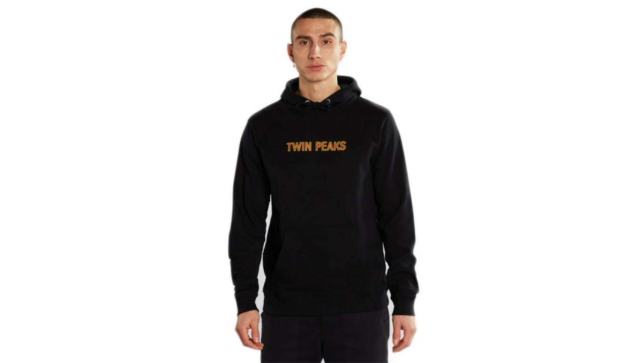 Clothing * | Dedicated Hoodie Falun Twin Peaks Logo Reliable Quality Black