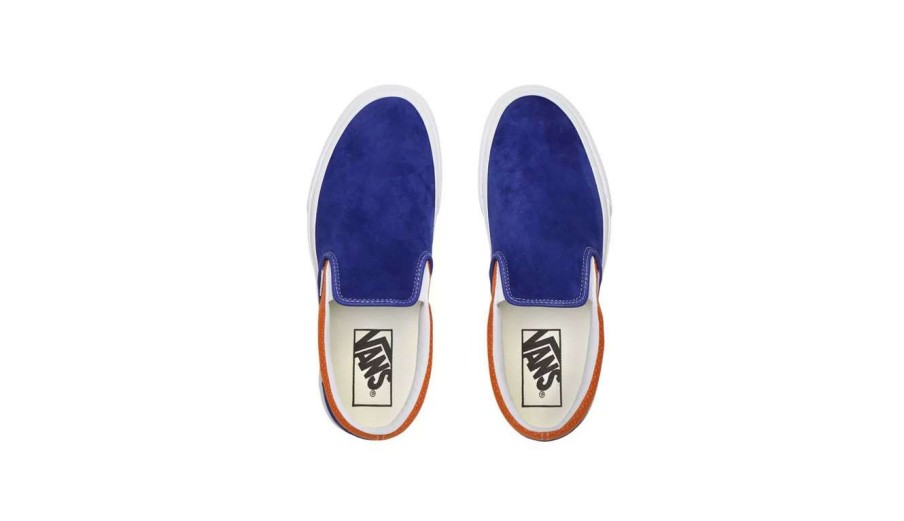 Men * | Vans Ua Classic Slip-On (P&C) Ryl Bl/Apricot Buff Promotions Blue