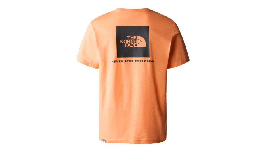 Clothing * | The North Face M S/S Red Box Tee Excellent Orange