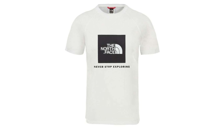 Clothing * | The North Face M Raglan Red Box Tee Original White