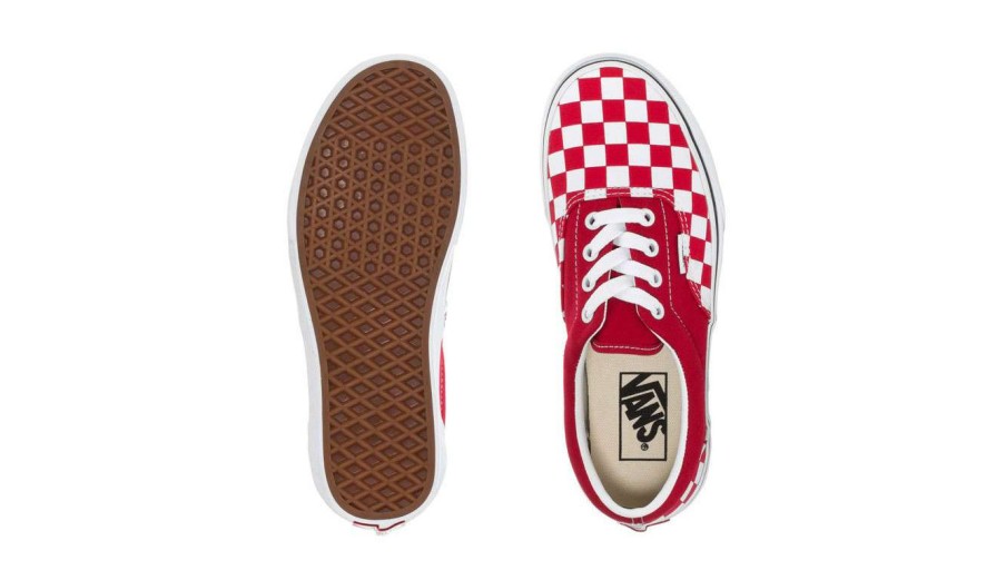 Men * | Vans Era Checkerboard Racing Top Sellers Red