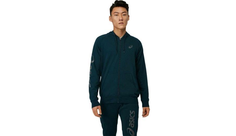 Clothing * | Asics Big Fz Hoodie Cheap Online Blue