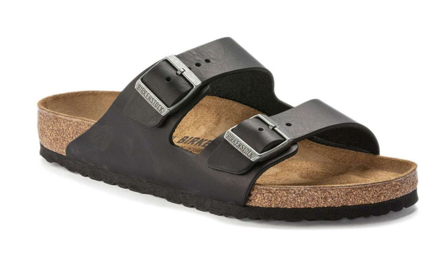 Men * | Birkenstock Arizona Natural Leather Narrow Fit Latest Fashion Black