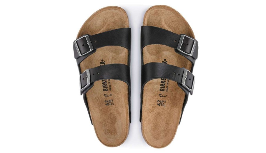 Men * | Birkenstock Arizona Natural Leather Narrow Fit Latest Fashion Black