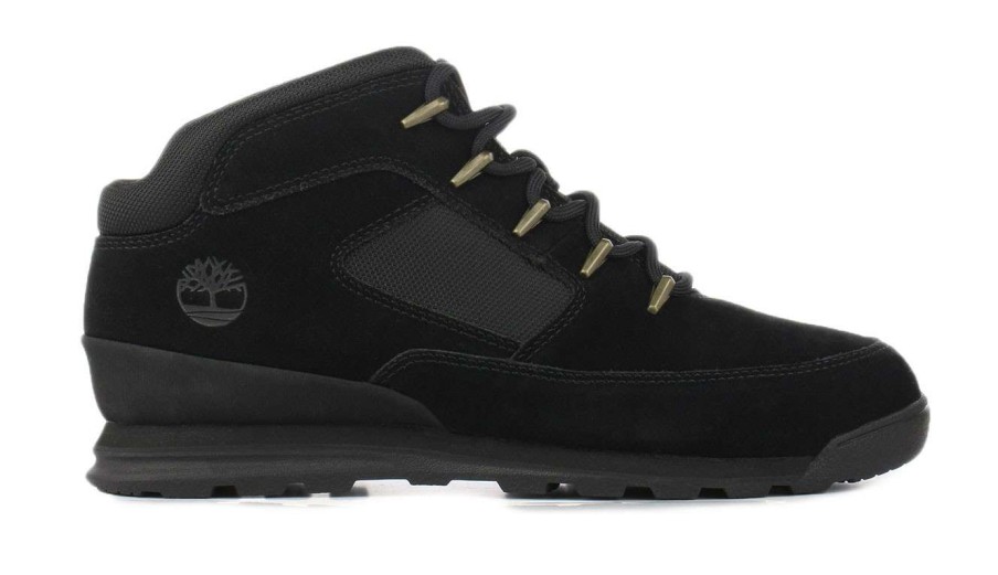 Men * | Timberland Euro Rock Mid Hiker Suede Flash Sale Black