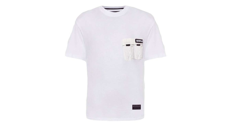 Clothing * | Caterpillar Multipocket T-Shirt New Threads White