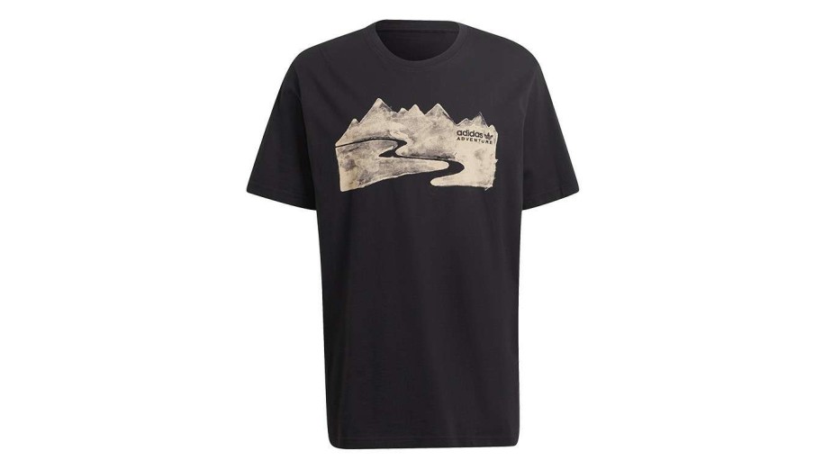 Clothing * | Adidas Adventure Mountain Ink Tee Adidas Originals Latest Black