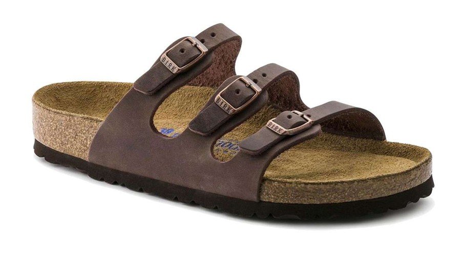 Men * | Birkenstock Florida Soft Footbed Oiled Leather Regular Fit Special Style Brown