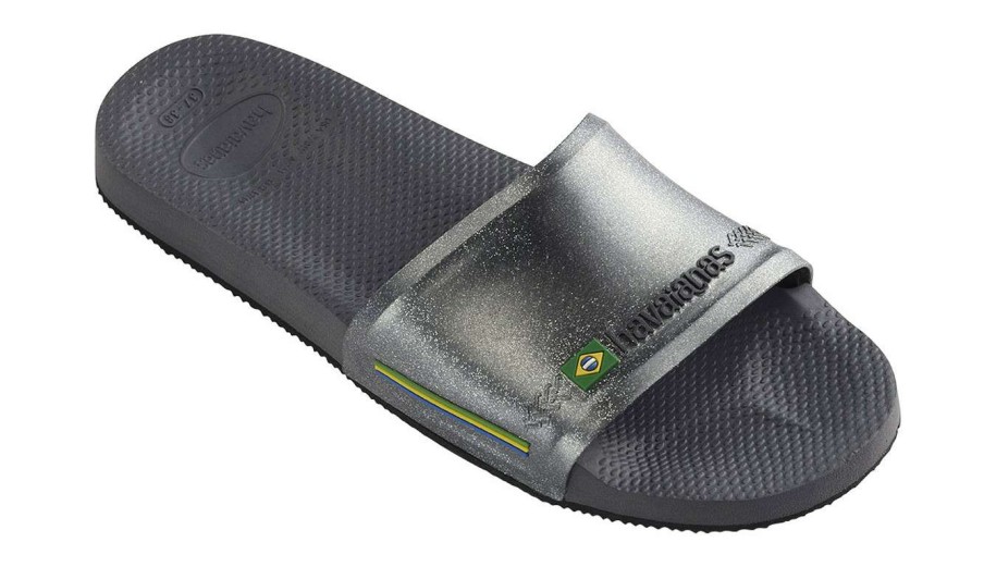 Men * | Havaianas Slide Brasil New Graphite Lower Prices Black