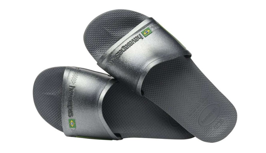 Men * | Havaianas Slide Brasil New Graphite Lower Prices Black