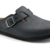 Men * | Birkenstock Boston Oiled Leather Regular Fit Exquisite Gifts Black