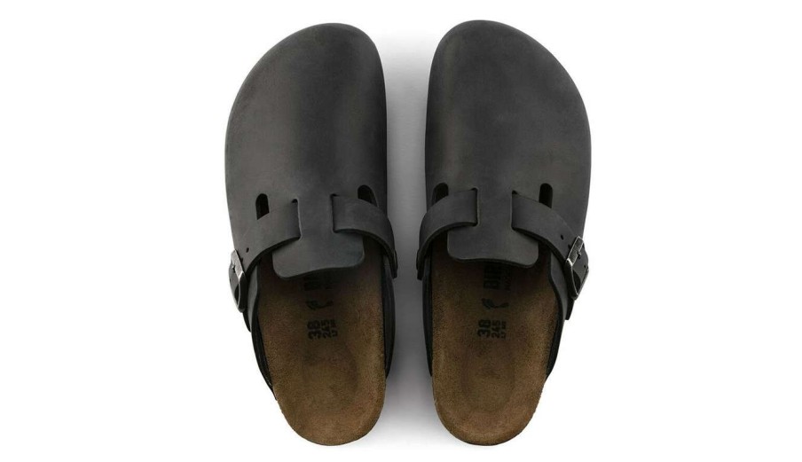 Men * | Birkenstock Boston Oiled Leather Regular Fit Exquisite Gifts Black