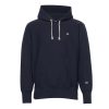 Clothing * | Champion Reverse Weave Hooded Sweatshirt Promotion Blue