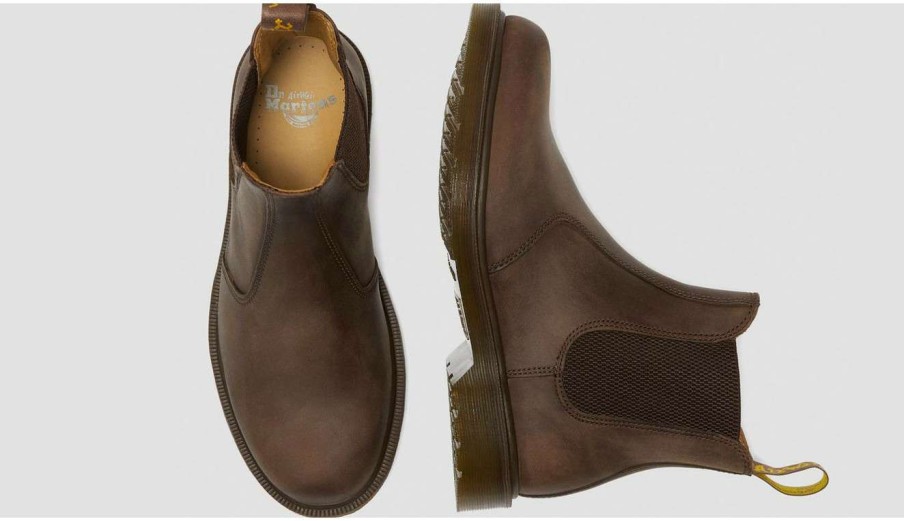 Men * | Dr. Martens 2976 Leather Chelsea Boots Featured Brown