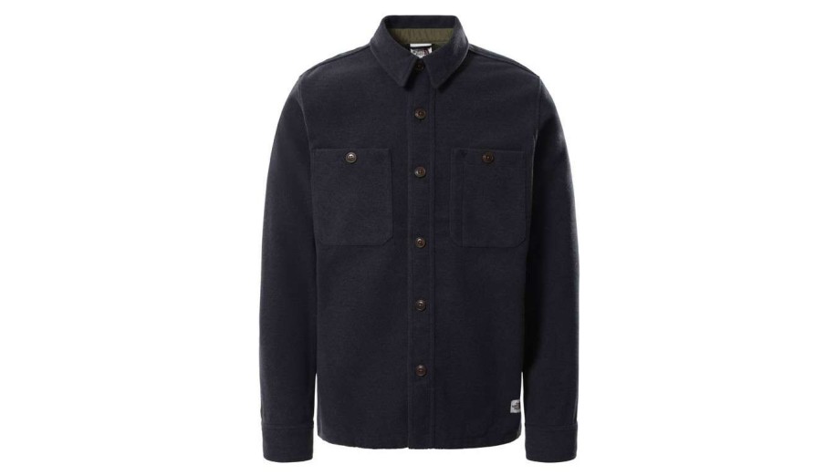 Clothing * | The North Face M Wool Overshirt Featured Black