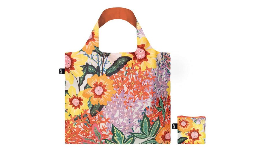 Bags * | Loqi Pomme Chan Thai Floral Recycled Bag Popular Orange