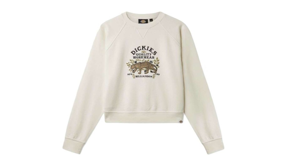 Clothing * | Dickies Fort Lewis Crew Neck Sweatshirt Clearance Sale White