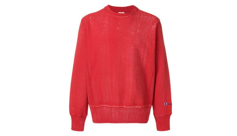 Clothing * | Champion Reverse Weave Crewneck Sweatshirt Quality Guarantee Red