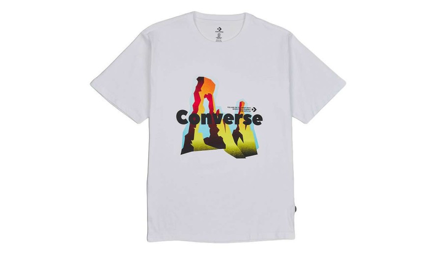 Clothing * | Converse Hybrid World Short Sleeve Tee Special White