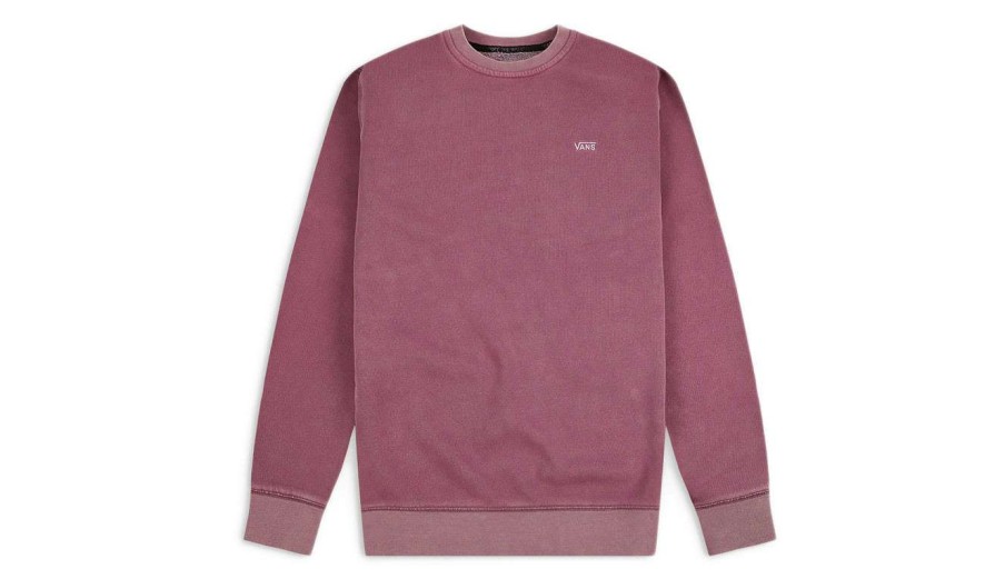 Clothing * | Vans Comfycush Washed Crewneck Excellent Burgundy