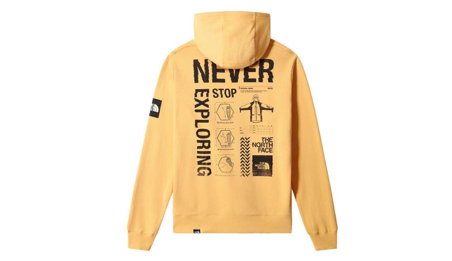 Clothing * | The North Face M Galahm Graphic Hoodie Top Sell Orange