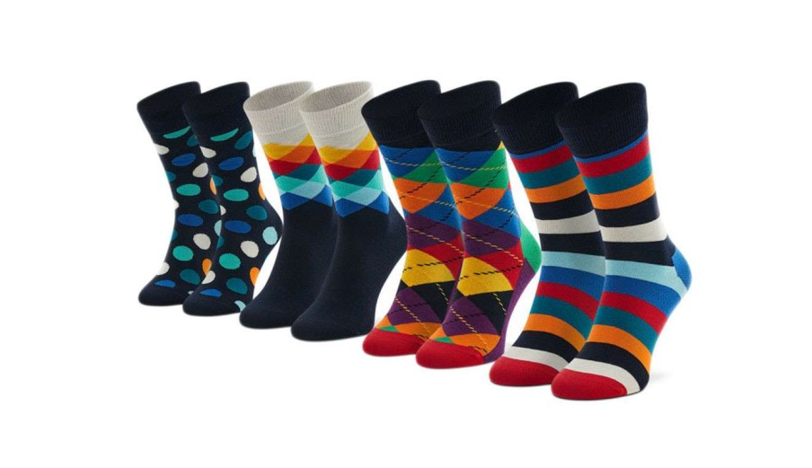 Clothing * | Happy Socks 4-Pack Multi-Color Socks Gift Set Top Sell Multicolor