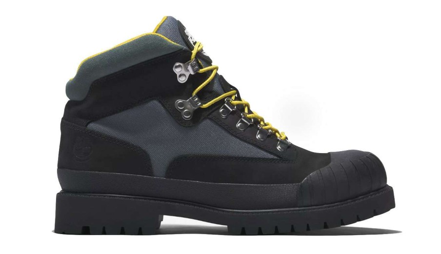 Men * | Timberland Heritage Rubber-Toe Hiking Boot Shop Black