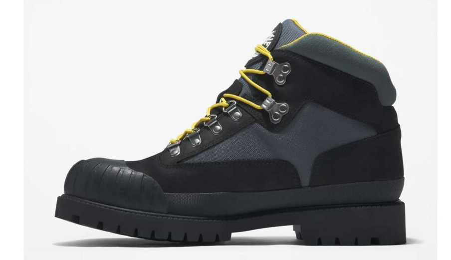 Men * | Timberland Heritage Rubber-Toe Hiking Boot Shop Black