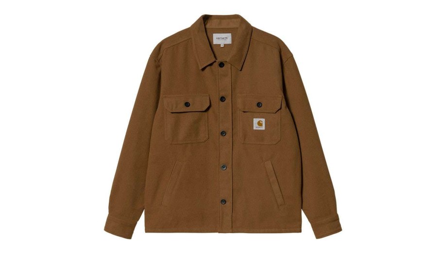 Clothing * | Carhartt Wip Wiston Shirt Jac Hamilton Best Sellers Brown