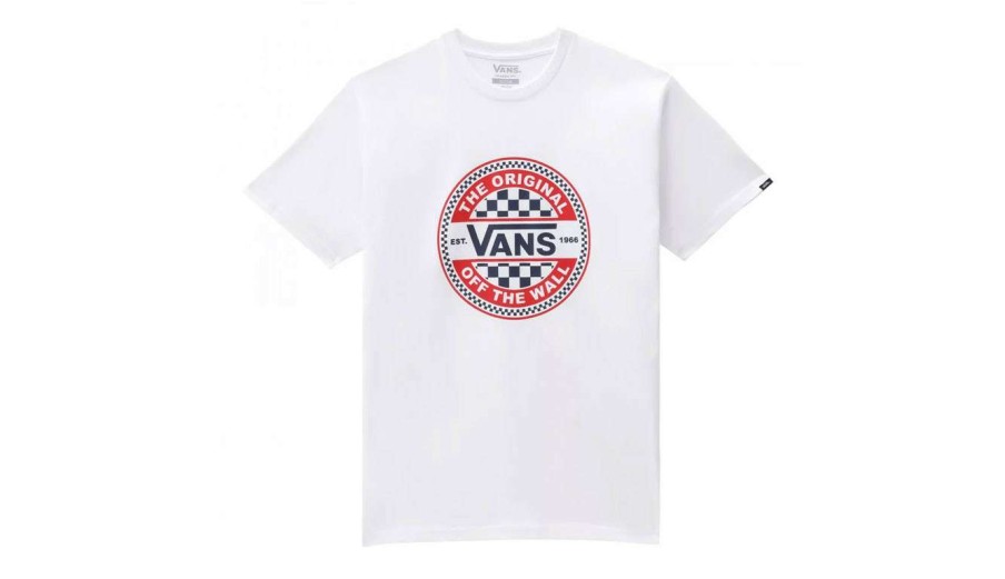 Clothing * | Vans Circle Checker Ss Tee Discount White