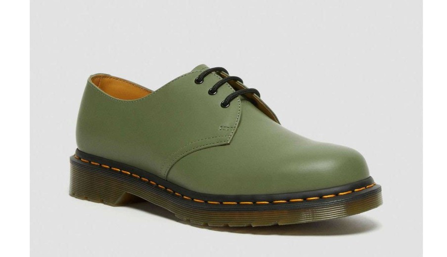 Men * | Dr. Martens 1461 Smooth Leather Shoes Excellent Quality Green