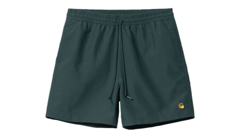 Clothing * | Carhartt Wip Chase Swim Trunk Fire Sale Green