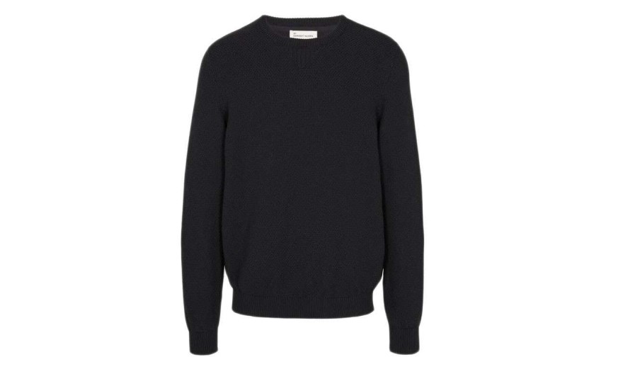 Clothing * | By Garment Makers The Organc Waffle Knit Opening Sales Black