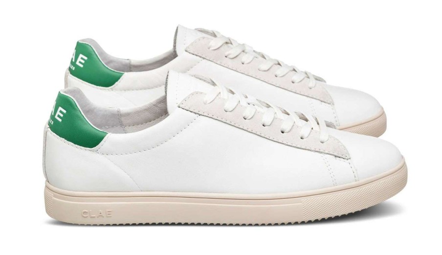 Men * | Clae Bradley California Leather Pine Green Cheaper White