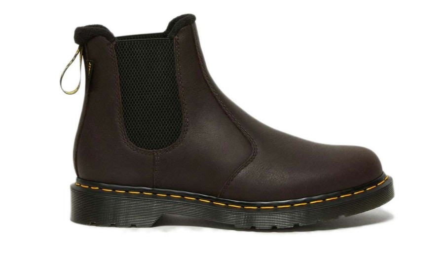 Men * | Dr. Martens 2976 Warmwair Valor Wp Leather Chelsea Boot Hot Selling Brown