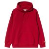 Clothing * | Carhartt Wip Hooded Chase Sweatshirt Cornel Premium Red