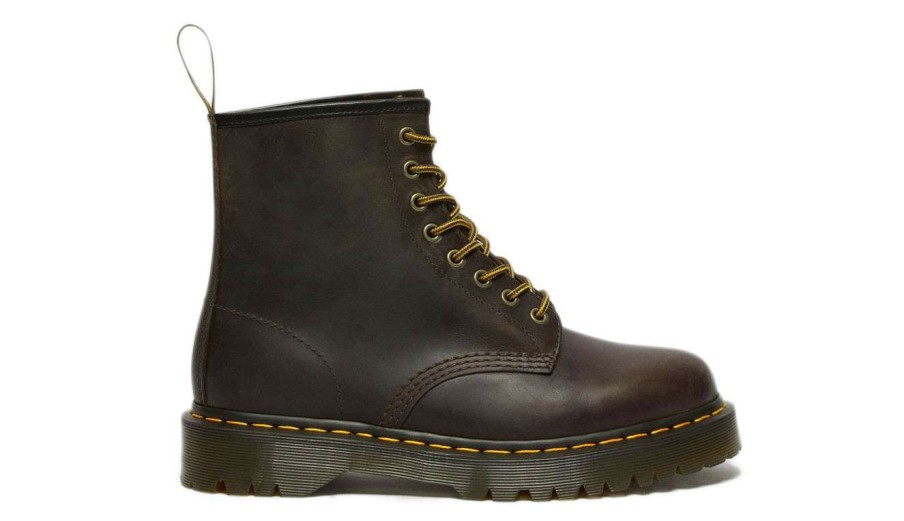 Men * | Dr. Martens 1460 Bex Crazy Horse Leather Lace Up Boots Best-Selling Brown