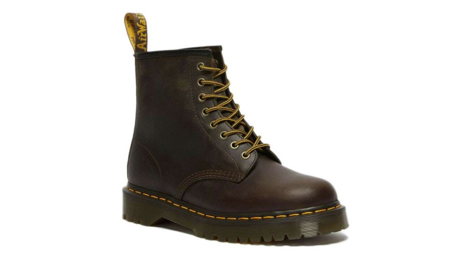 Men * | Dr. Martens 1460 Bex Crazy Horse Leather Lace Up Boots Best-Selling Brown