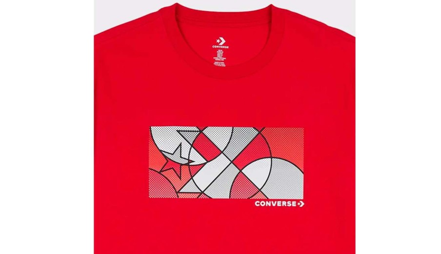 Clothing * | Converse Court Mosaic Tee Exclusive Red