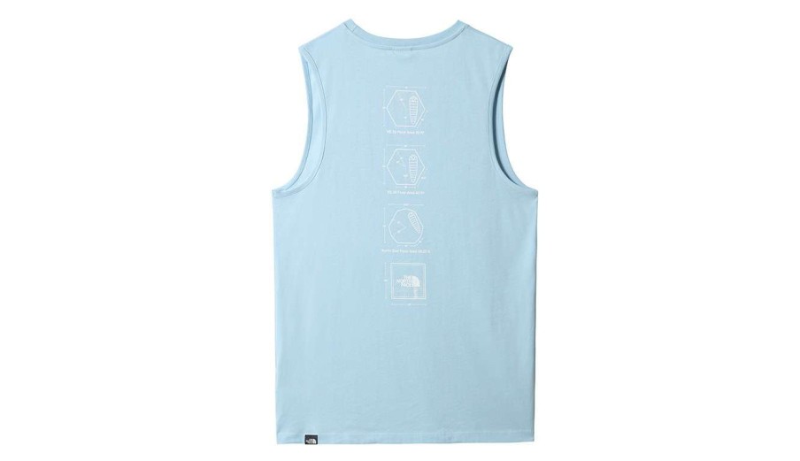 Clothing * | The North Face M Galahm Graphic Tank Top Special Offers Blue