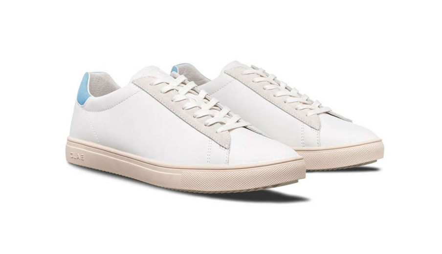 Men * | Clae Bradley Milled Leather Blue Online White