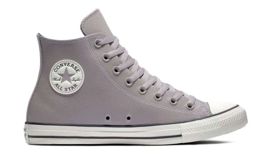 Men * | Converse Chuck Taylor All Star Embossed Leather Wholesale Grey