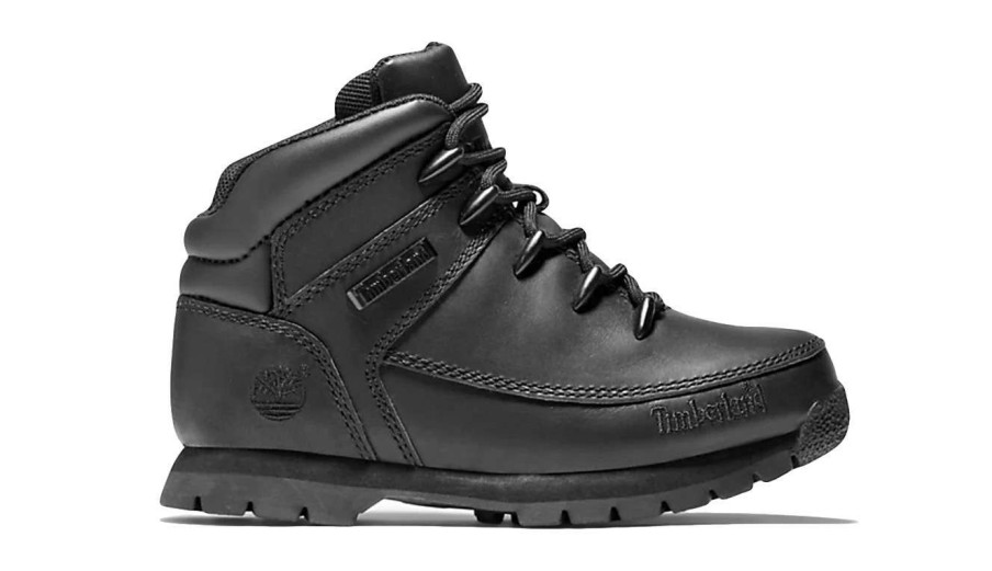 Men * | Timberland Euro Sprint Full-Grain Mid Hiker Discounts Black